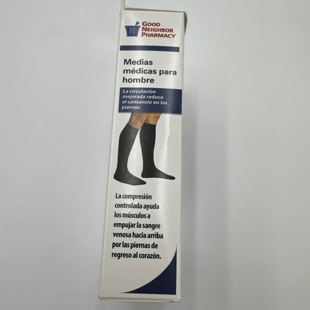 Good Neighbor Pharmacy Men's Medical Circulation Socks 15-20 mmHg Size L Black